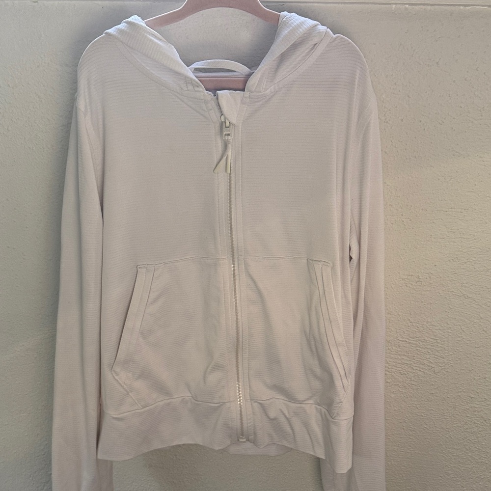 Athleta Girl White Zip-Up